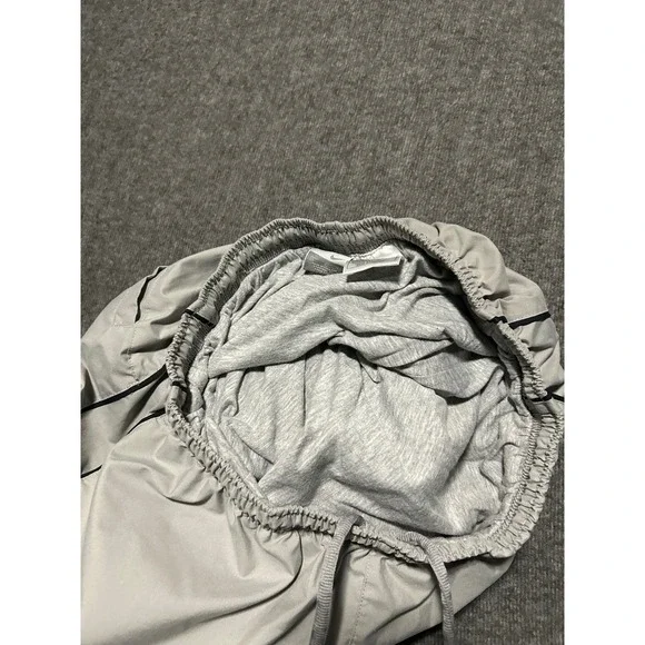 Nike sweatpants joggers Y2K gray vintage lined mens Large baggy ankle zipper - Picture 4 of 8